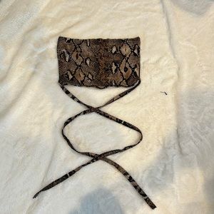 Snake skin cropped top
